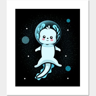 Axolotl Astronaut - Axolotl in the space Posters and Art